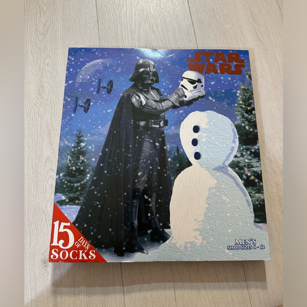 New Star Wars darth vader 15 days of socks
men size 6-12